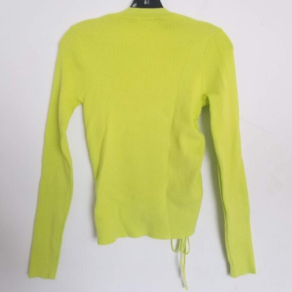 etophe studios Ribbed Rusched Cinched Sweater Sm - Picture 3 of 10